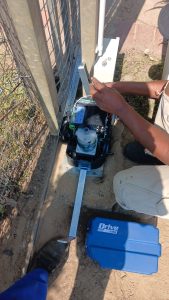 Cape Winelands Automation technician replacing a sliding gate motor in Wellington