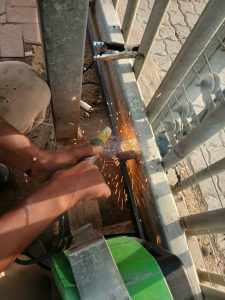 metal Rack being replaced on a industrial gate motor in wellington